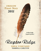 恐龍嶺謝伊園黑皮諾干紅葡萄酒(Raptor Ridge Shea Vineyard Pinot Noir, Yamhill-Carlton District, USA)