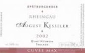 August Kesseler Cuvee Max Spatburgunder Qba Trocken, Rheingau, Germany