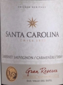 圣卡羅特級珍藏混釀干紅葡萄酒(Santa Carolina Gran Reserva Blend, Rapel Valley, Chile)