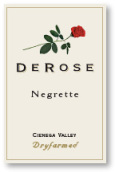 玫瑰新藤內(nèi)格瑞特干紅葡萄酒(DeRose Vineyards Young Vines Negrette, Cienega Valley, USA)