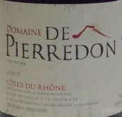 Cave des Vignerons d'Estezargues Domaine de Pierredon Cotes du Rhone, Rhone, France