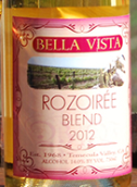 貝拉·維斯塔混釀白葡萄酒(Bella Vista Winery Rozoiree, California, USA)