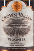 冠谷酒莊維歐尼干白葡萄酒(Crown Valley Winery Viognier, Ozark Highlands, USA)