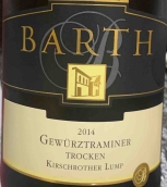 巴斯酒莊克斯熱朗普瓊瑤漿白葡萄酒(Weingut Barth Kirschrother Lump Gewurztraminer Trocken, Nahe, Germany)