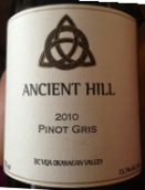 古山灰皮諾干白葡萄酒(Ancient Hill Winery Pinot Gris, Okanagan Valley, Canada)