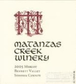 馬坦薩斯溪梅洛紅葡萄酒(Matanzas Creek Merlot, Bennett Valley, USA)