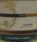 哥倫比亞山峰雙藤霞多麗干白葡萄酒(Columbia Crest Two Vines Chardonnay, Washington, USA)