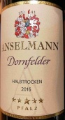 安塞爾曼酒莊丹菲特半干型紅葡萄酒(Weingut Anselmann Dornfelder Halbtrocken, Pfalz, Germany)