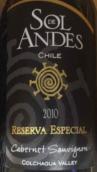 安第斯太陽特級珍藏赤霞珠干紅葡萄酒(Sol de Andes Rerserva Especial Cabernet Sauvignon, Central Valley, Chile)