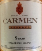 卡門珍藏西拉紅葡萄酒(Carmen Reserve Syrah, Maipo Valley, Chile)