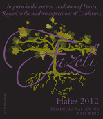 法澤利哈菲茲干紅葡萄酒(Fazeli Cellars Hafez, Temecula Valley, USA)