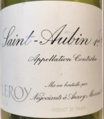 勒樺酒莊（圣歐班一級園）白葡萄酒(Domaine Leroy Saint-Aubin 1er Cru Blanc, Cote de Beaune, France)