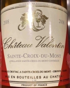 瓦倫庭酒莊白葡萄酒(Chateau Valentin, Sainte-Croix-du-Mont, France)