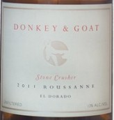 驢子與山羊“石頭粉碎機”瑚珊干白葡萄酒(A Donkey and Goat Roussanne Stone Crusher , El Dorado, USA)