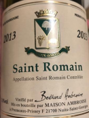 白川德安布魯瓦茲酒莊（圣羅曼村）紅葡萄酒(Bertrand Ambroise Saint-Romain, Cote de Beaune, France)