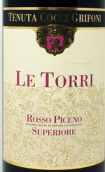 格里芬酒莊托里超級皮切諾紅葡萄酒(Tenuta Cocci Grifoni Le Torri Rosso Piceno Superiore, Marche, Italy)