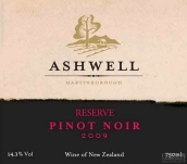 阿什維爾酒莊珍藏黑皮諾紅葡萄酒(Ashwell Vineyards Reserve Pinot Noir, Martinborough, New Zealand)