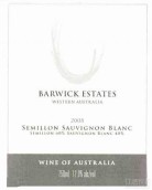 巴维克白标系列长相思-赛美蓉混酿干白葡萄酒(Barwick Estates White Label Semillon - Sauvignon Blanc, Western Australia)