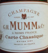 瑪姆經(jīng)典極干型香檳(Champagne G.H. Mumm Carte Classique Extra Dry, Champagne, France)