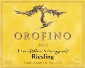 奧羅菲諾漢斯比園雷司令半干白葡萄酒(Orofino Vineyards Hendsbee Vineyard Riesling, Similkameen Valley, Canada)