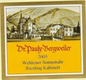 保利貝格溫勒內(nèi)日晷園珍藏雷司令白葡萄酒(Dr. Pauly-Bergweiler Wehlener Sonnenuhr Riesling Kabinett, Mosel, Germany)