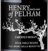 亨利佩勒姆家族斯貝克珍藏混釀紅葡萄酒(Henry of Pelham Family Estate Speck Family Reserve Cabernet Merlot, Short Hills Bench, Canada)