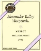 亞歷山大谷韋澤爾家庭園梅洛干紅葡萄酒(Alexander Valley Vineyards  Wetzel Family Estate Merlot, Alexander Valley, USA)