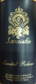 蘭尼斯特酒莊限量版老藤設(shè)拉子紅葡萄酒(Lannister Limited Release Old Vine Shiraz, Mclaren Vale, Australia)