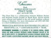 Chasseur Blank Pinot Noir, Russian River Valley, USA