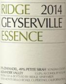 山脊酒莊蓋瑟維爾精華紅葡萄酒(Ridge Vineyards Geyserville Essence, Sonoma County, USA)