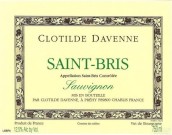 克洛蒂爾德戴維尼（圣布里村）長相思干白葡萄酒(Clotilde Davenne Sauvignon, Saint-Bris, France)