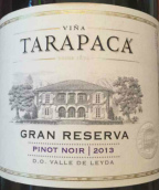 塔拉巴嘎特級珍藏黑皮諾干紅葡萄酒(Vina Tarapaca Gran Reserva Pinot Noir, Leyda Valley, Chile)