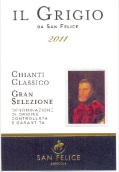 圣·菲利斯酒莊歌瑞吉經(jīng)典基安帝特級精選紅葡萄酒(San Felice Il Grigio Chianti Classico DOCG Gran Selezione, Tuscany, Italy)