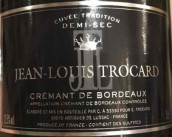 讓-路易斯半干型起泡酒(Jean-Louis Trocard Cuvee Tradition Demi-Sec, Cremant de Bordeaux, France)