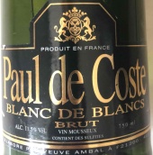 保罗科斯特酒庄白中白极干型起泡酒(Paul de Coste Blanc de Blancs Brut, Provence, France)