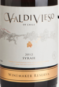 瓦帝維索釀酒師珍藏西拉紅葡萄酒(Valdivieso Winemaker Reserva Syrah, Central Valley, Chile)