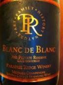 天堂橋私人珍藏白中白起泡酒(Paradise Ridge Blanc de Blanc Sonoma County Private Reserve, Sonoma, USA)