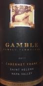 嘉伯酒莊品麗珠干紅葡萄酒(Gamble Family Vineyards Cabernet Franc, Saint Helena, USA)