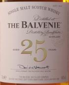百富25年蘇格蘭單一麥芽威士忌(The Balvenie Aged 25 Years Single Malt Scotch Whisky, Speyside, UK)