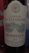 利扎蒂雷酒莊干紅葡萄酒(Chateau La Lezardiere, Bordeaux, France)