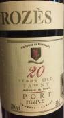 勞斯酒莊20年茶色波特酒(Rozes 20 Years Old Tawny Port, Douro, Portugal)