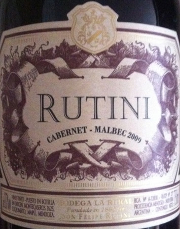 rutini wines cabernet sauvignon - malbec, uco valley, argentina