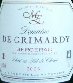 格馬蒂橡木桶陳釀干紅葡萄酒(Domaine de Grimardy Eleve en Fut de Chene, Bergerac, France)