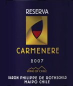 罗斯柴尔德男爵智利马普系列珍藏佳美娜干红葡萄酒（迈坡谷）(Baron Philippe de Rothschild Mapu Reserva Carmenere, Maipo Valley, Chile)