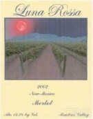 露娜羅薩梅洛干紅葡萄酒(Luna Rossa Merlot, Mimbres Valley, USA)