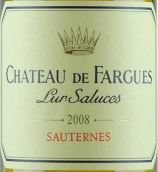 法歌酒莊貴腐甜白葡萄酒(Chateau de Fargues, Sauternes, France)