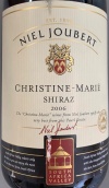 尼爾朱伯酒莊克里斯汀·瑪麗設(shè)拉子紅葡萄酒(Niel Joubert Christine-Marie Shiraz, Paarl, South Africa)