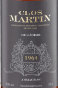 馬丁園年份雅文邑白蘭地(Clos Martin Millesime Armagnac, Armagnac, France)