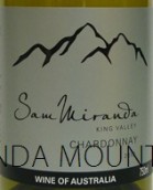 山姆米蘭達(dá)山脈霞多麗干白葡萄酒(Sam Miranda Mountain Range Chardonnay, King Valley, Australia)