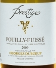 杜寶夫酒莊精品普伊-富賽白葡萄酒(Georges Duboeuf Prestige Pouilly-Fuisse, Maconnais, France)